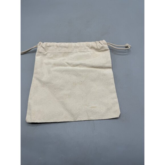 Canvas Drawstring Bag With Clothespin Print Cream color 10.5x11" READ - Picture 4 of 6